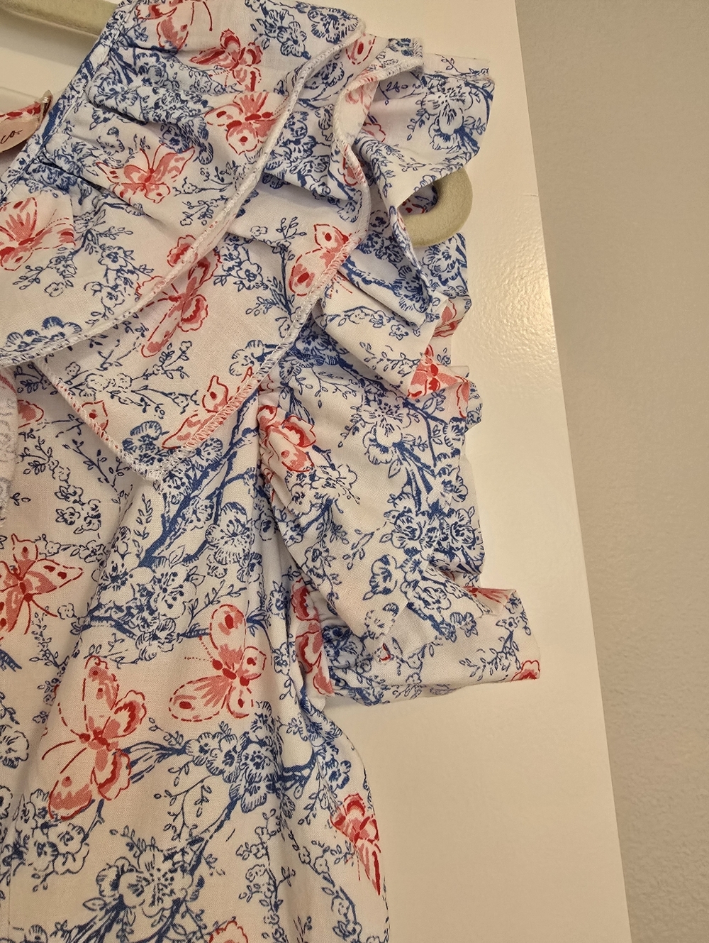 Ivy City Blue & Floral Ruffle Maxi Dress - Picture 4 of 8